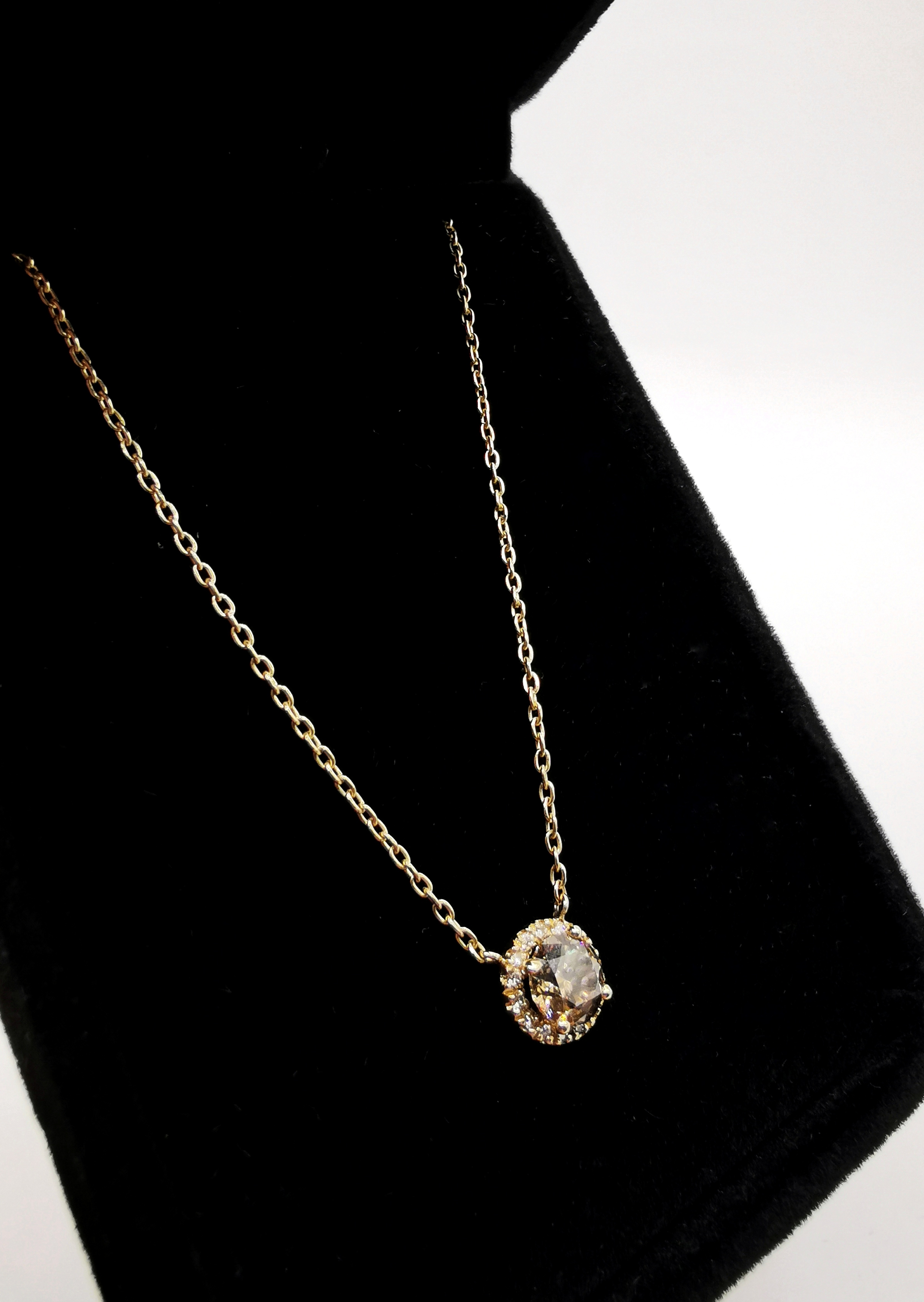 Yellow Gold Natural Colored Diamond Necklace — Handcrafted Jewellery from Warsaw, Poland